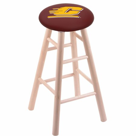 HOLLAND BAR STOOL CO Maple Counter Stool, Natural Finish, Central Michigan Seat RC24MSNat